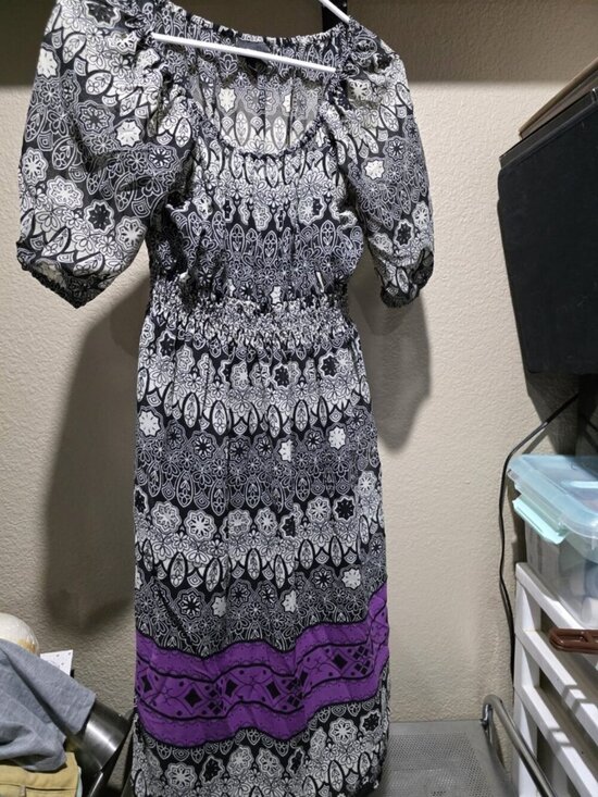 Mossimo Dresses & Skirts - Mossimo Vintage Y2K Patterned Dress Women's Size Small Cinched Waist